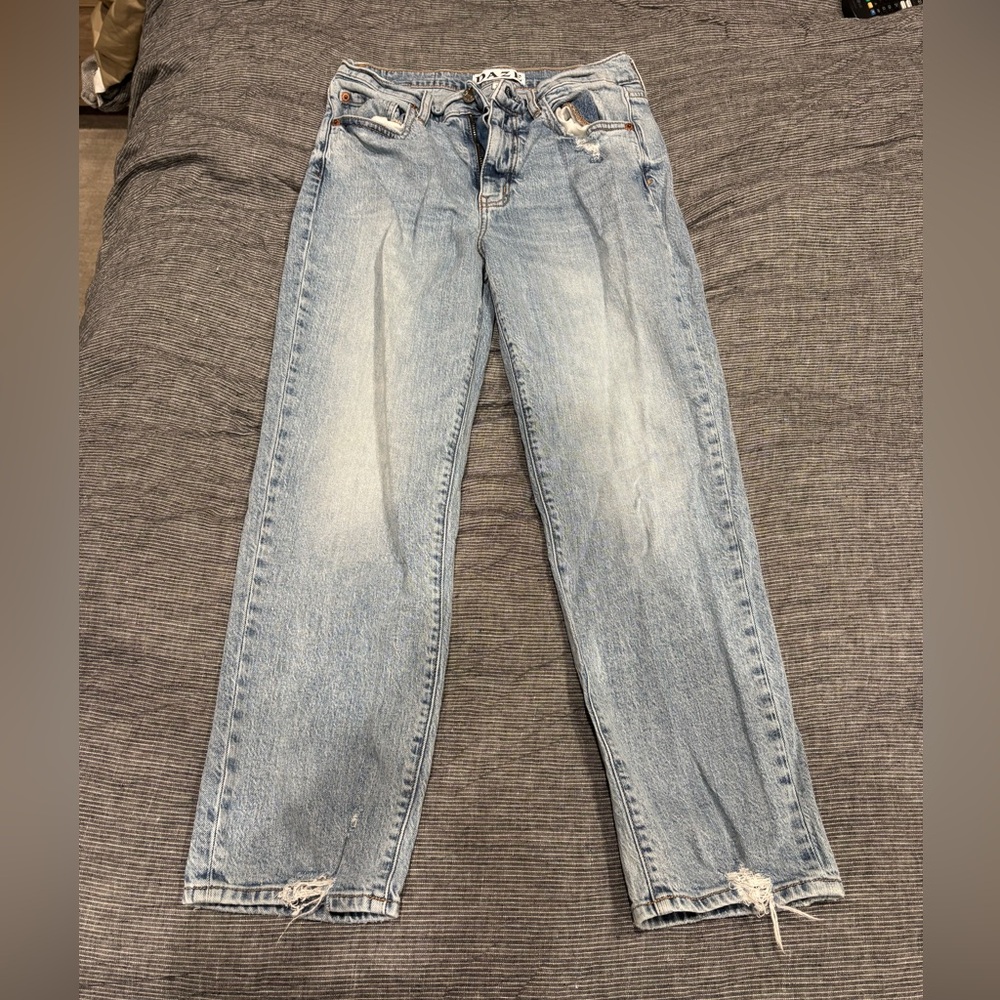 Light Blue Straight Leg Women’s Jeans - Casual Everyday